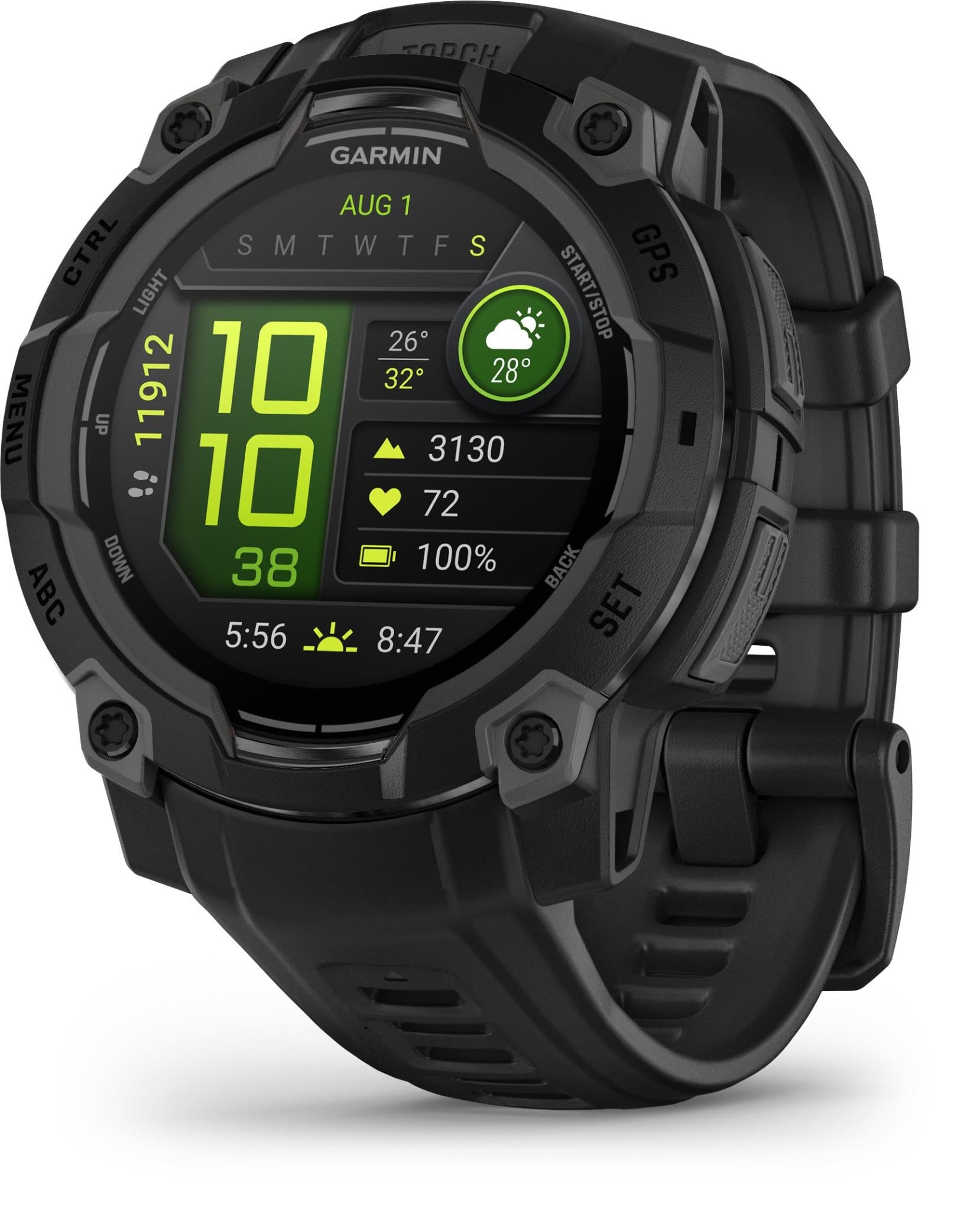 Garmin Instinct 3 45mm  AMOLED Smart Watch (Black)