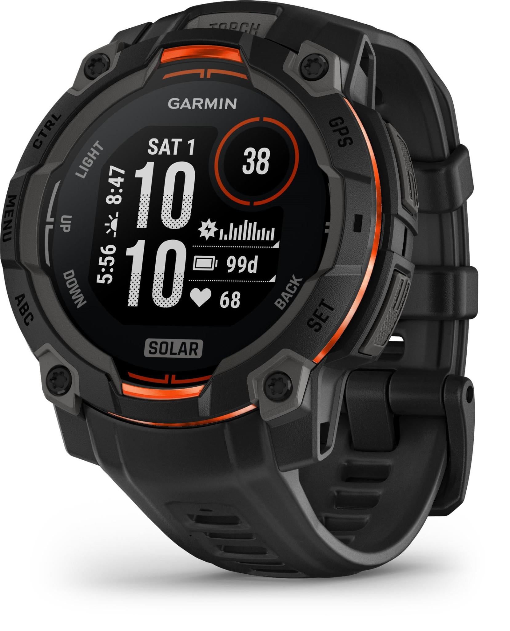 Garmin Instinct 3 45mm Solar Smart Watch (Black)