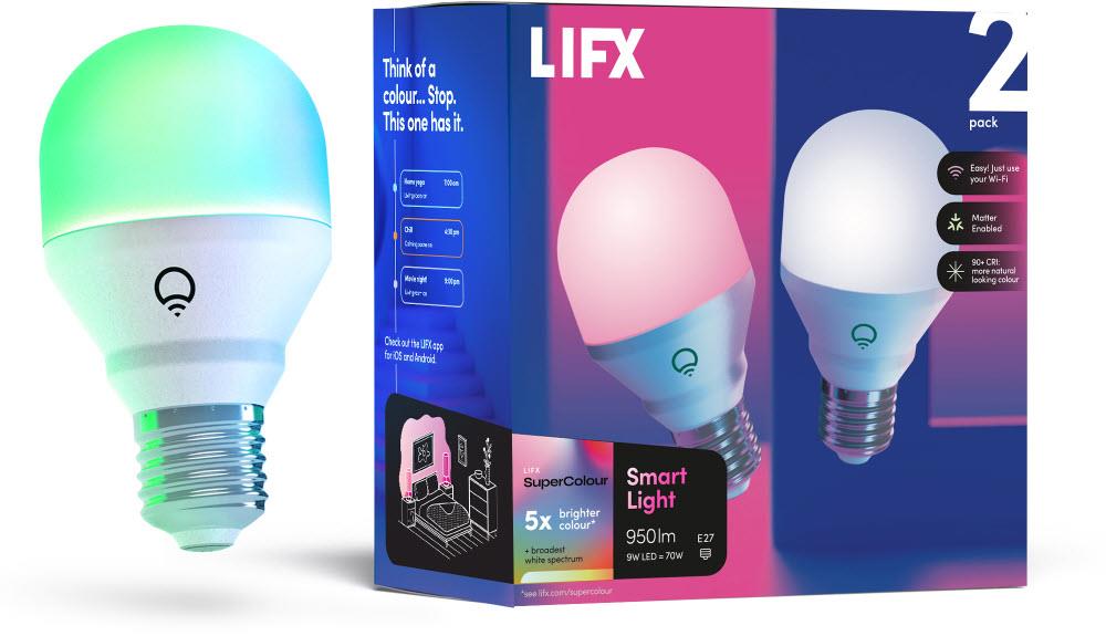 LIFX Colour 950lm E27 Edison Screw Smart Bulb (2 Pack)