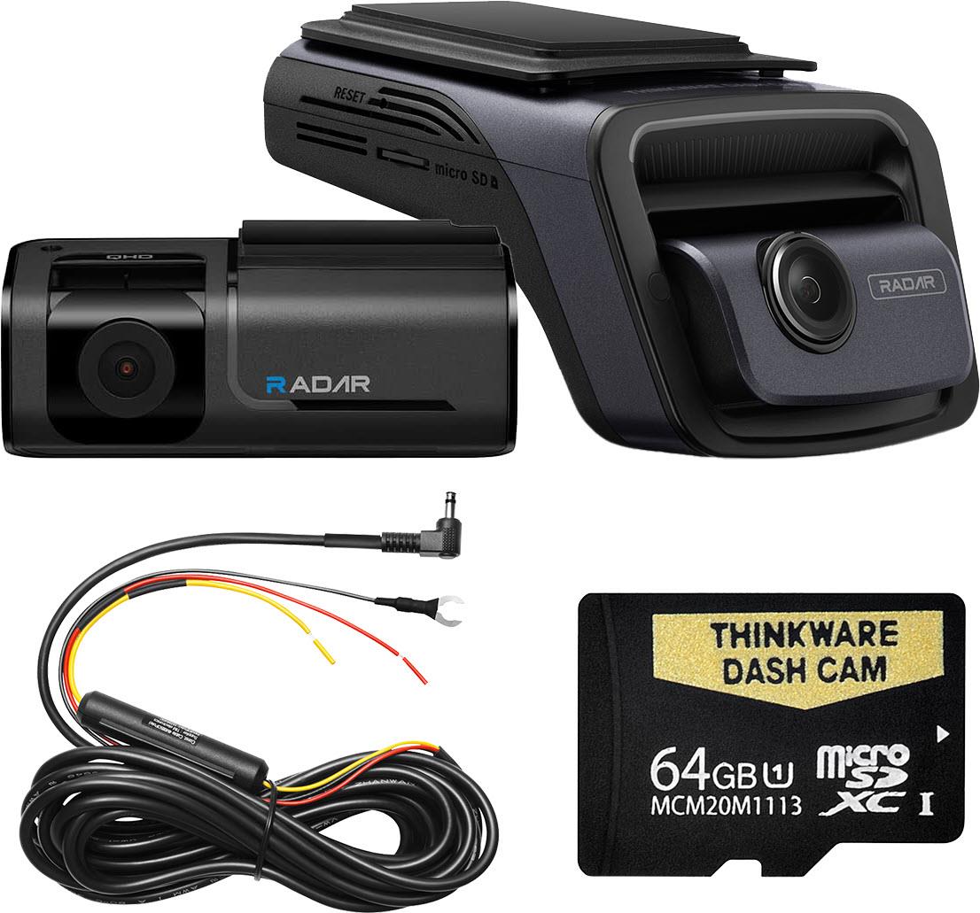 Thinkware U3000 Front and Rear Dash Camera Kit with 64GB MicroSD Card