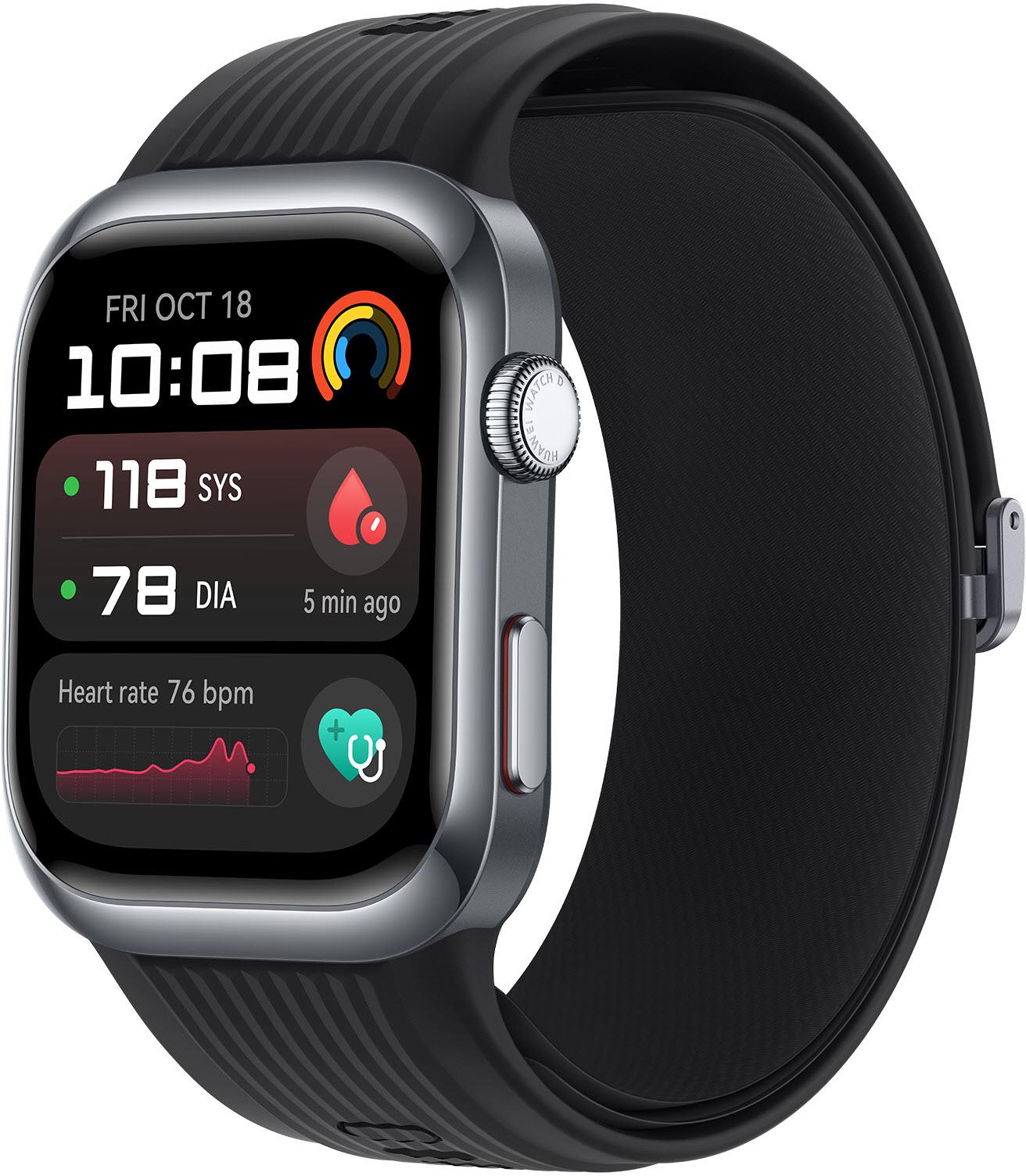 Huawei Watch D2 Blood Pressure Monitoring Smartwatch (Black Fluoroelastomer Strap)