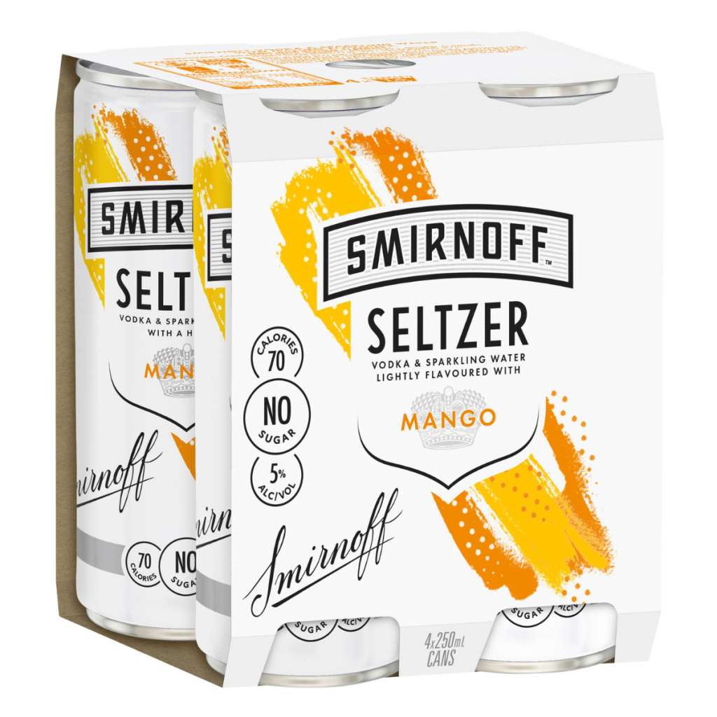 Smirnoff Seltzer Mango Cans 250 ml (Pack of 24)
