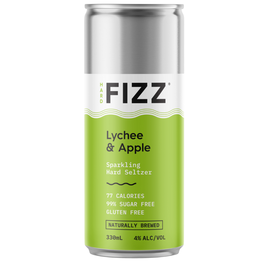 Hard Fizz Lychee and Apple Sparkling Hard Seltzer Can 330 ml (Pack of 16)