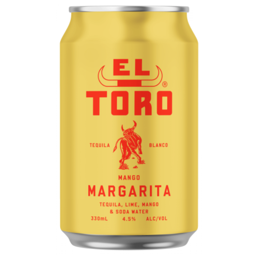El Toro Ranch Mango Margarita Tequila Can 330 ml (Pack of 24)