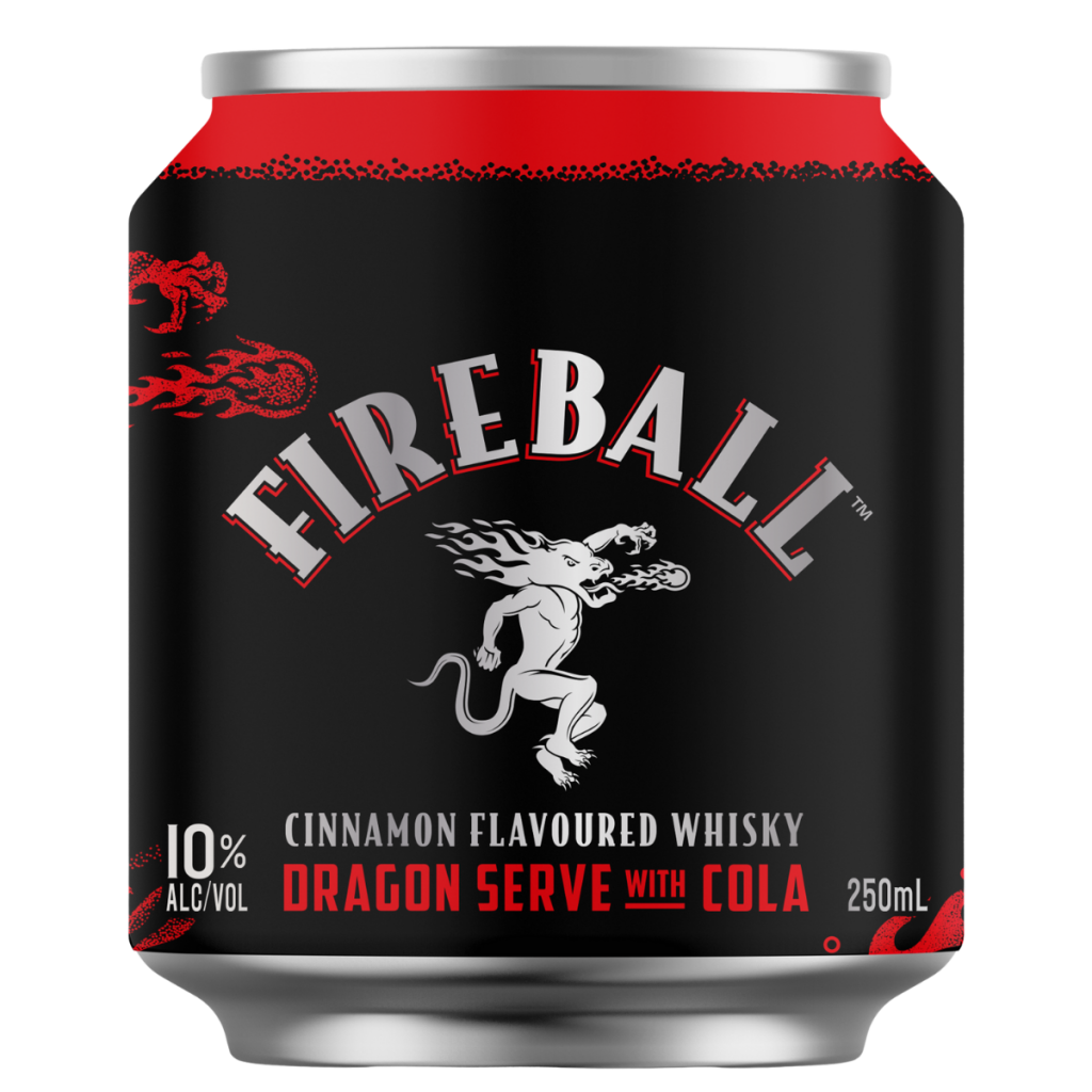 Fireball Cinnamon Whisky and Cola 250 ml (Pack of 16)