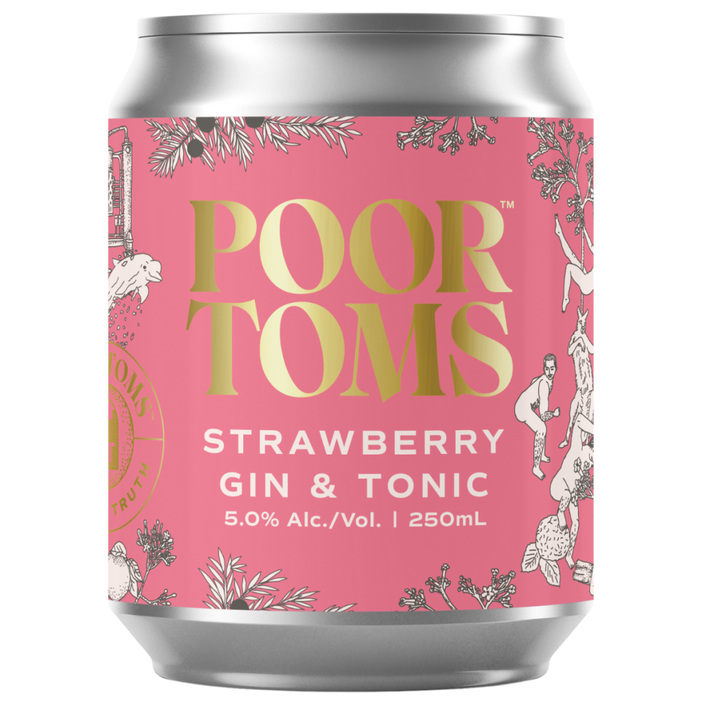 Poor Toms Strawberry Gin and Tonic 250 ml(Pack of 24)