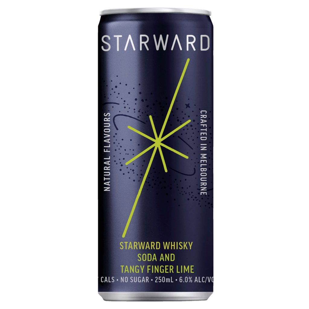 Starward 6.0% Alcohol Soda and Tangy Finger Lime Whisky Cocktail Can Pack 250 ml (Pack of 24)
