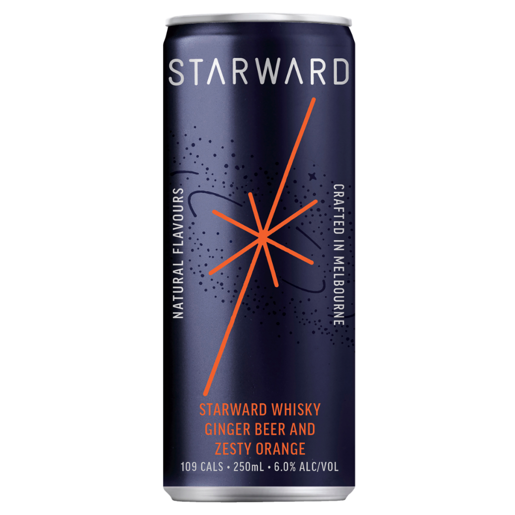 Starward 6.0% Alcohol Ginger Beer and Zesty Orange Whisky Canned Cocktail Pack 250 ml (Pack of 24)