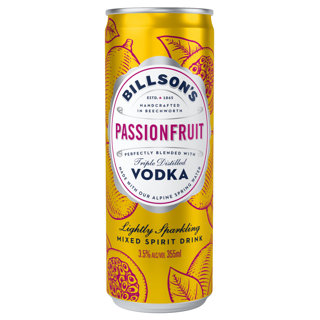 Billson's Vodka and Passionfruit 355 ml (Pack of 24)