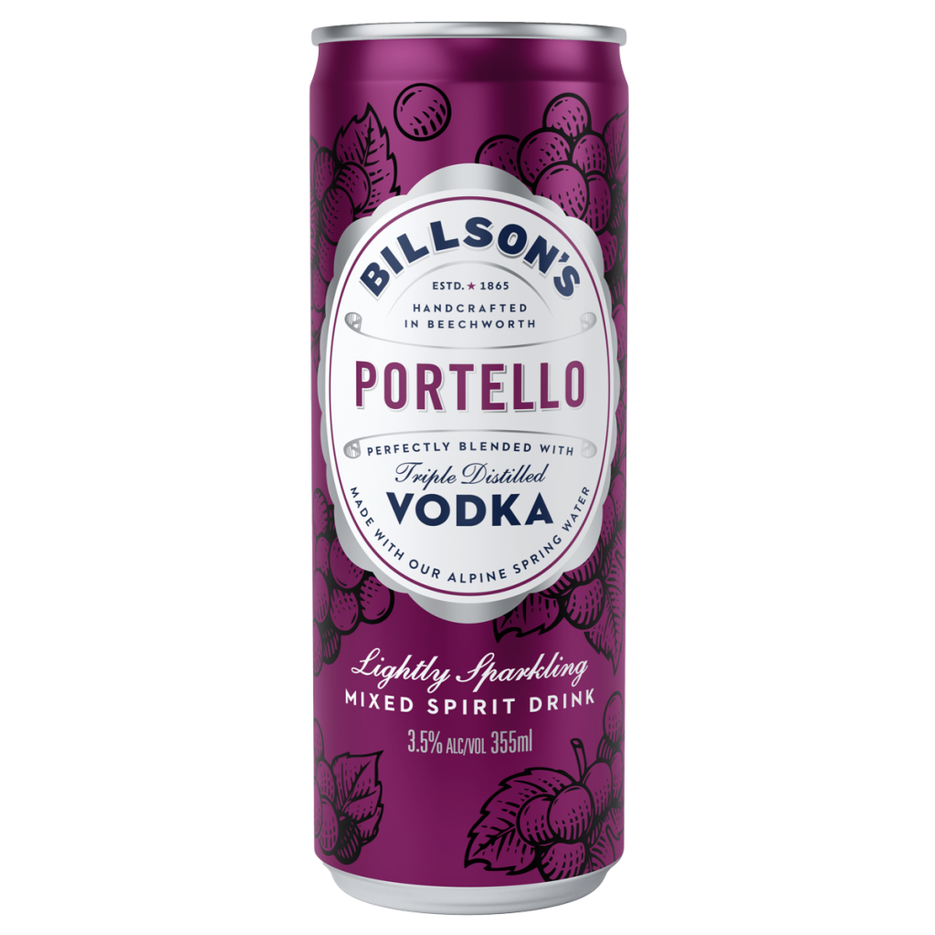 Billson's Vodka and Portello 355 ml (Pack of 24)