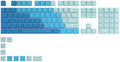 Glorious PBT Caribbean Ocean Key Caps