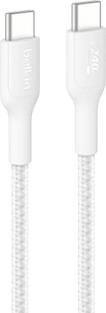 Belkin BoostCharge Pro USB-C 240W 2.0 Braided Cable 1m (White)