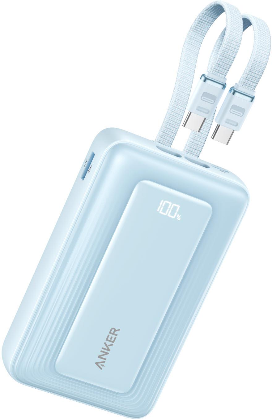 Anker Zolo 20k 45W Power Bank with Built-In Dual USB-C Cables (Blue)