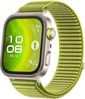 Huawei Fit 4 Pro Gold Aluminium Case Watch (Green Waven Sport Strap)