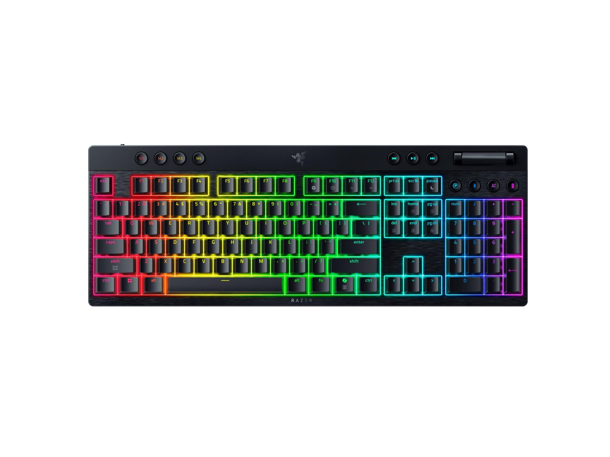 Razer BlackWidow V4 LP HyperSpeed Wireless Low-Profile Mechanical Gaming Keyboard (Yellow Linear Switch)