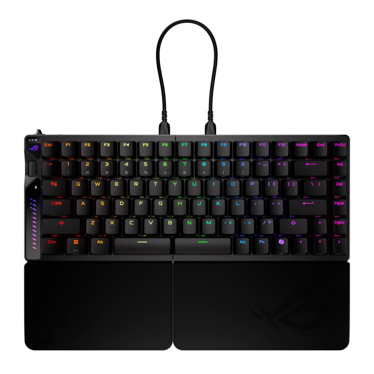 ROG Falcata 75% Split Gaming Keyboard with Hot-Swappable ROG HFX V2 (Magnetic Switches)