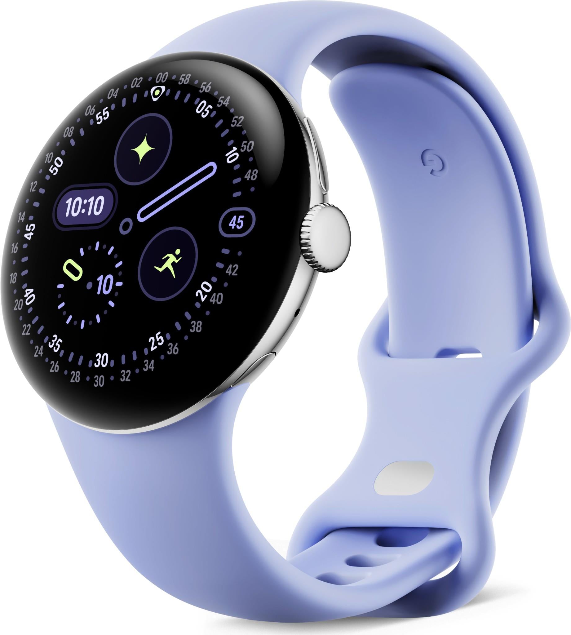 Google Pixel Watch 4 Wi-Fi 41mm (Polished Silver with Iris Active Band)