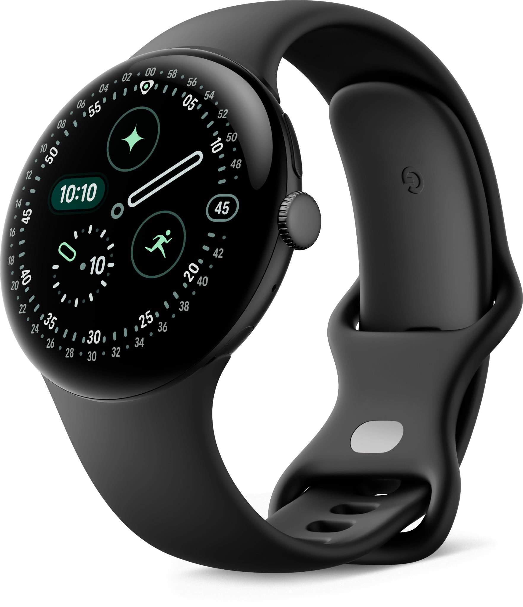 Google Pixel Watch 4 Wi-Fi 45mm (Matte Black with Obsidian Active Band)