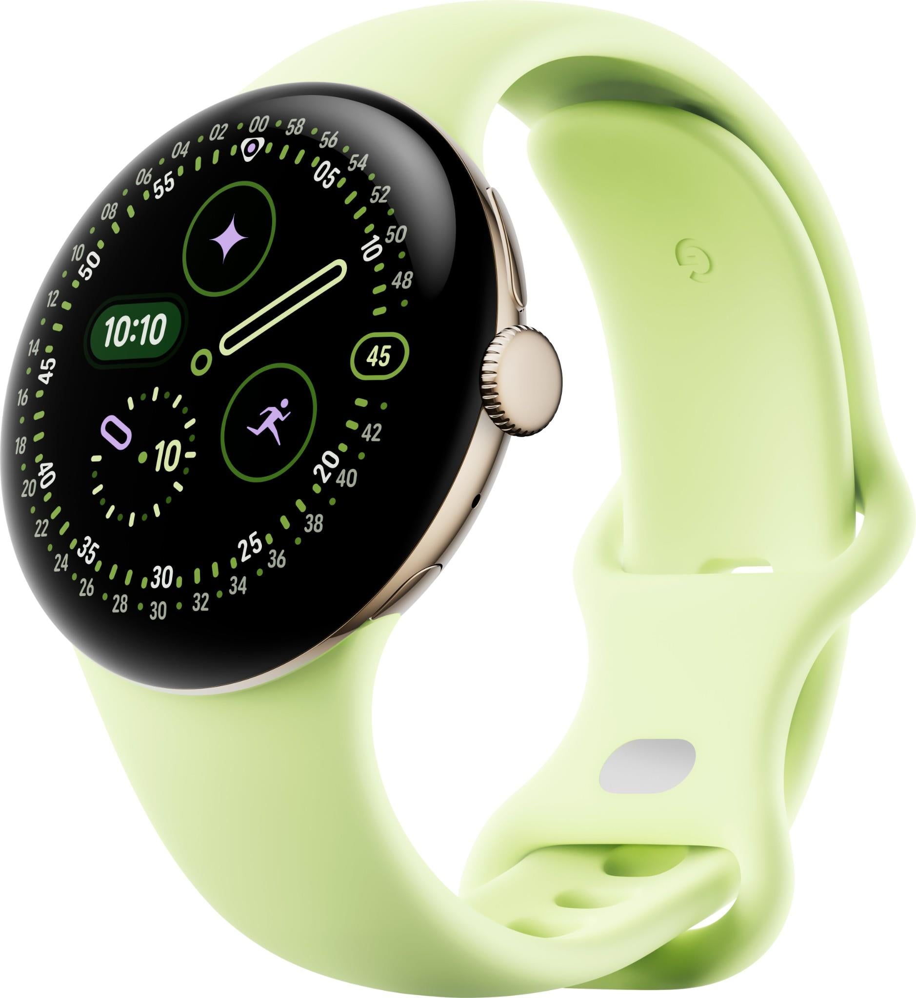 Google Pixel Watch 4 LTE 41mm (Champagne Gold with Lemongrass Active Band)