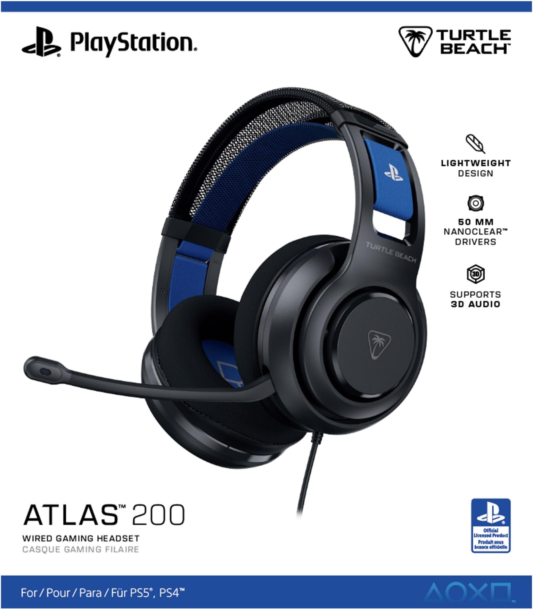 Turtle Beach® Atlas™ 200 Wired Gaming Headset for PlayStation (Black)