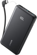 Anker 10K 22.5W Power Bank with Built-in USB-C Cable (Black)