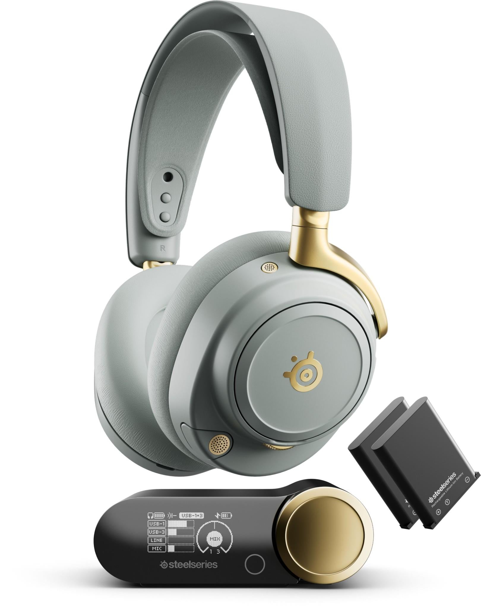 SteelSeries Arctis Nova Elite Wireless Gaming Headset (Sage & Gold)