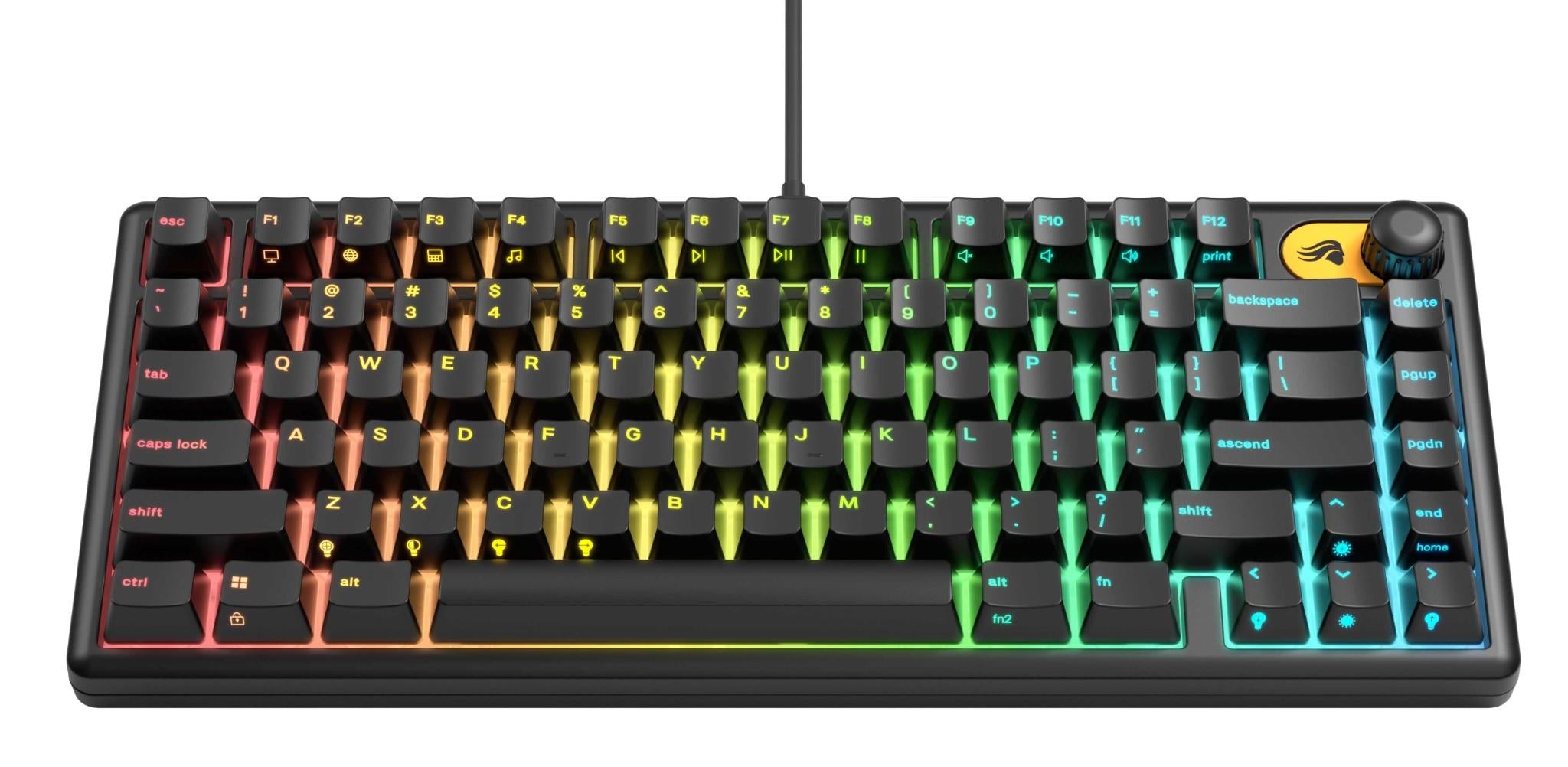 Glorious GMBK 75% Customizable RGB Wired Gaming Keyboard (Black)
