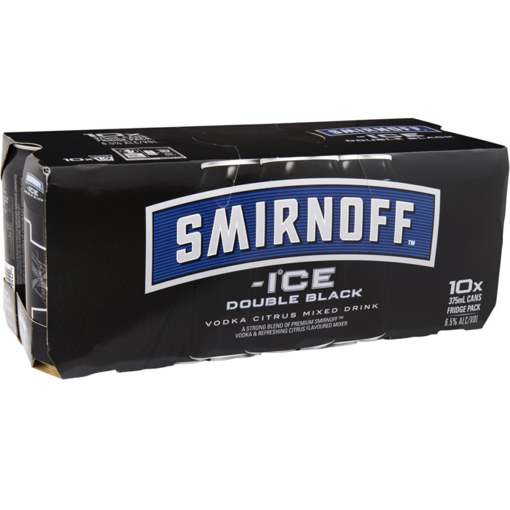 Smirnoff Ice Double Black Vodka Cans 375 ml x 30 Pack