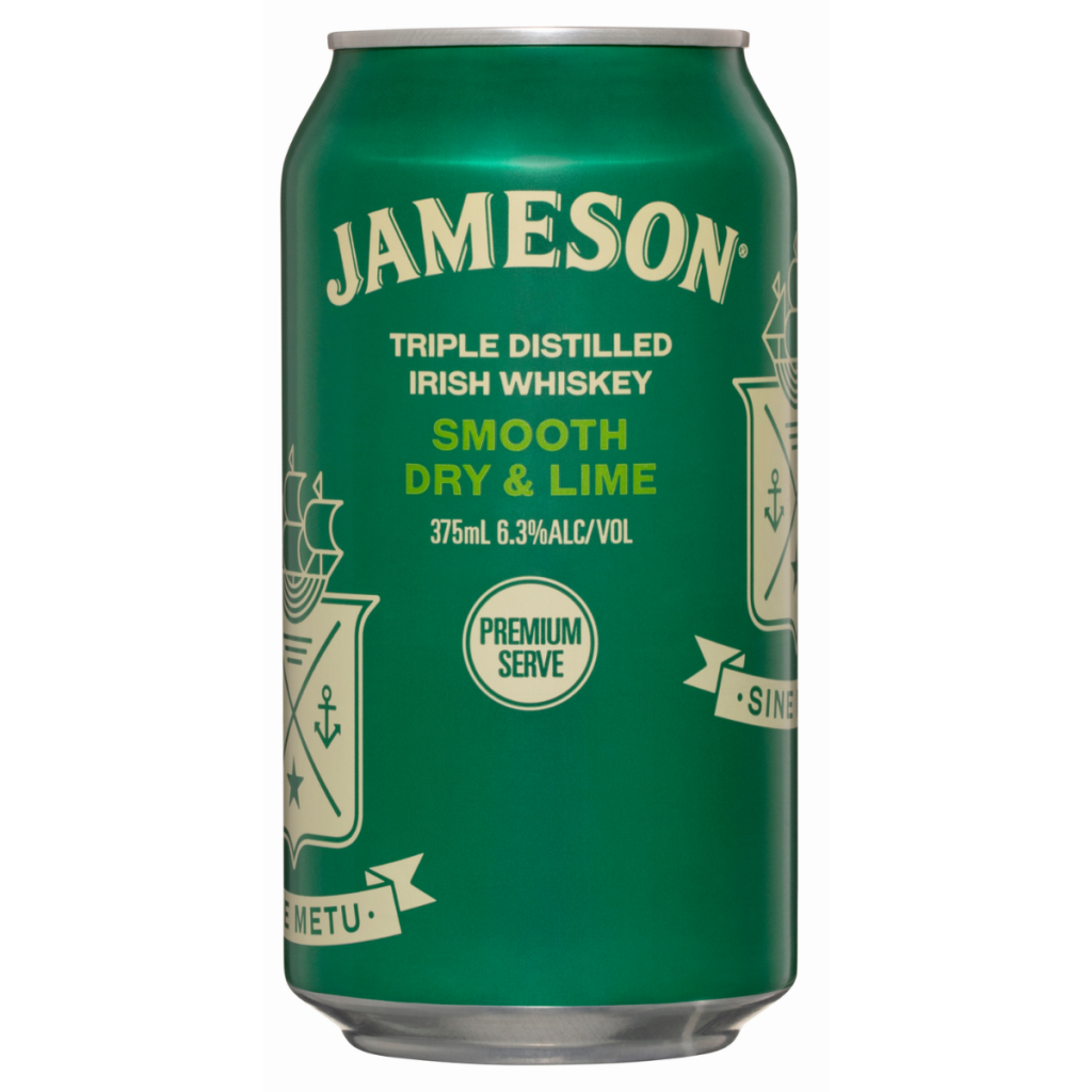 Jameson Smooth Dry & Lime 6.3% Whiskey Cans 375 ml (Pack of 24)