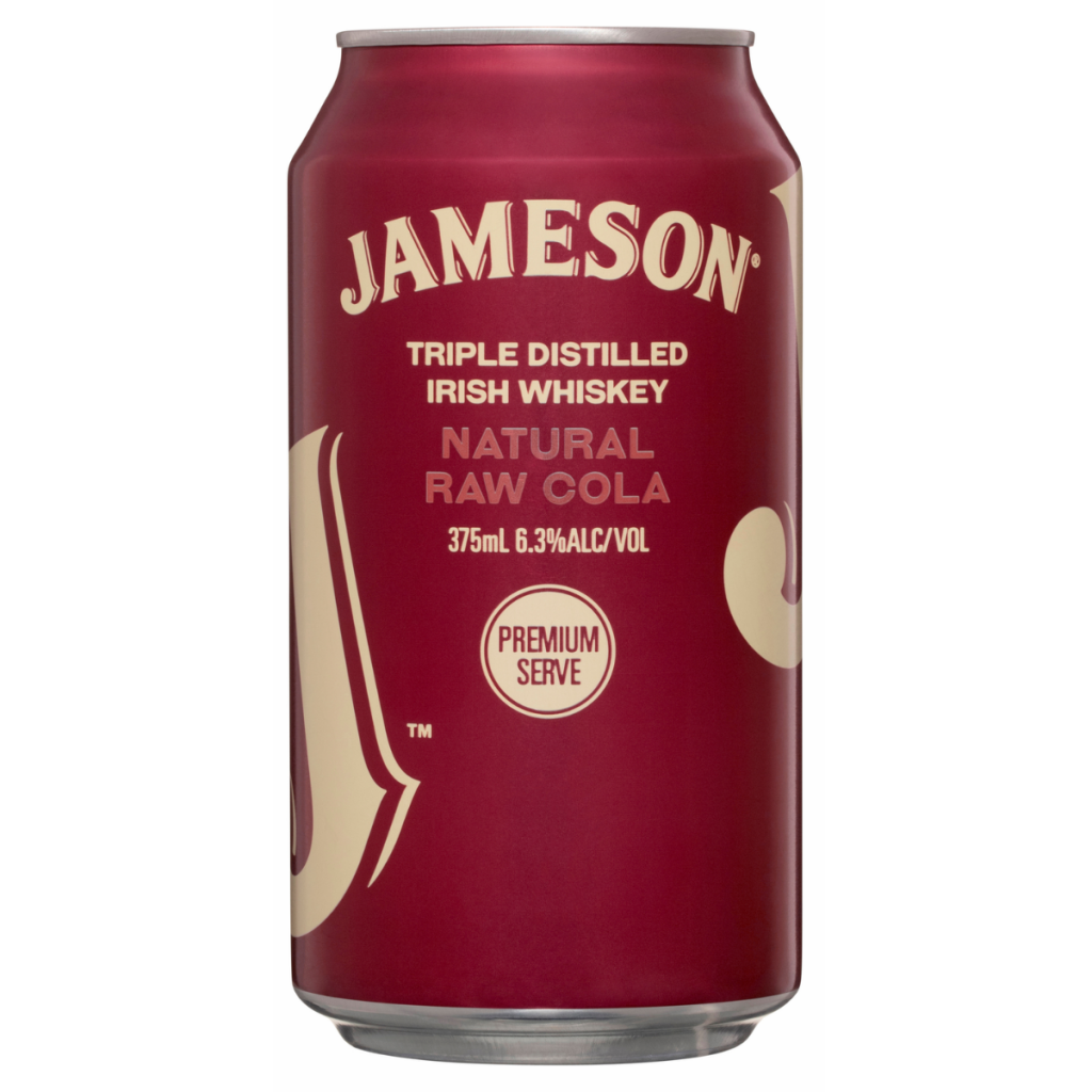 Jameson and Natural Raw Cola Cans 375 ml x 24 Pack