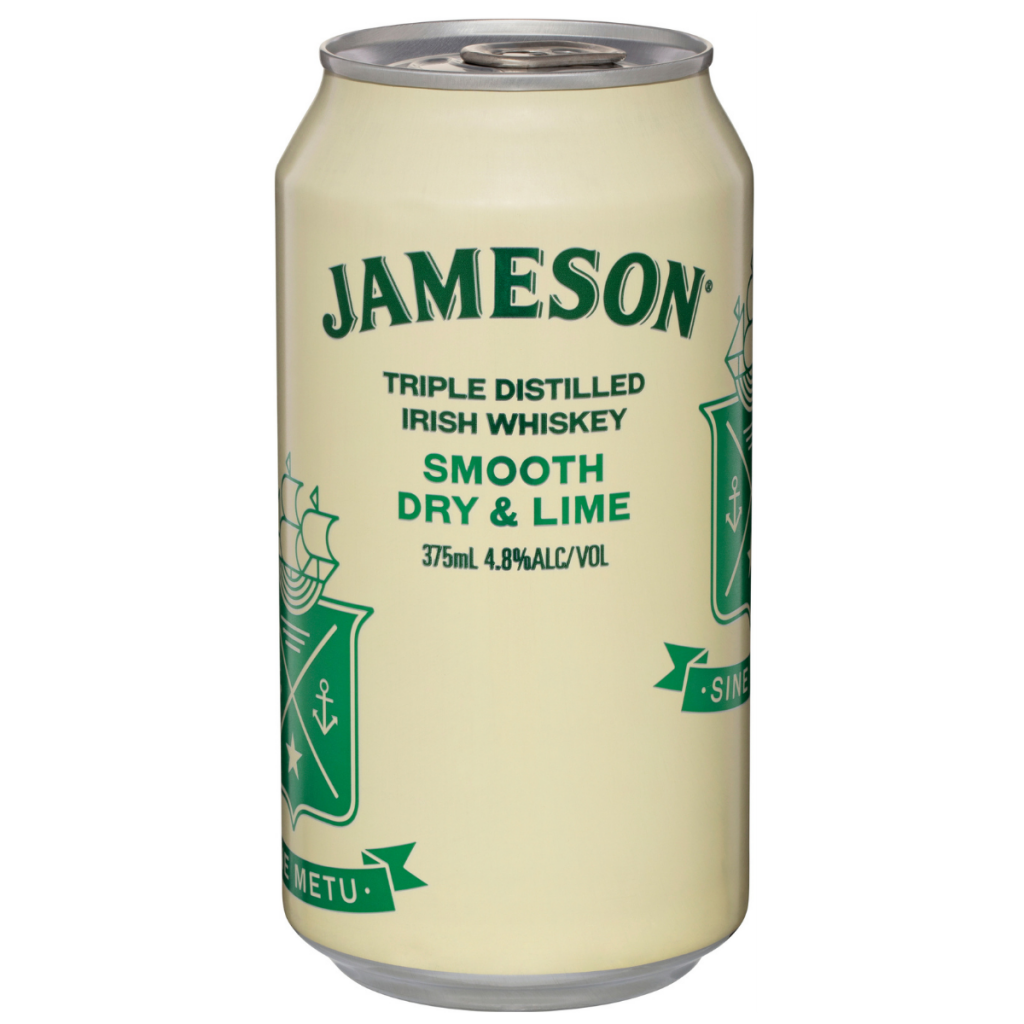 Jameson Smooth Dry & Lime 4.8% Whiskey Cans 375 ml (Pack of 24)