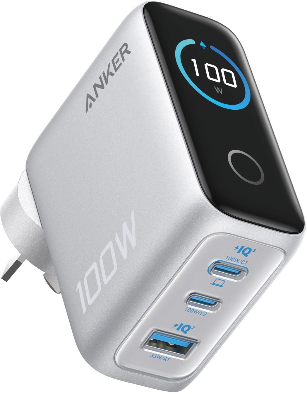 Anker 100W GaN Wall Charger (Silver)
