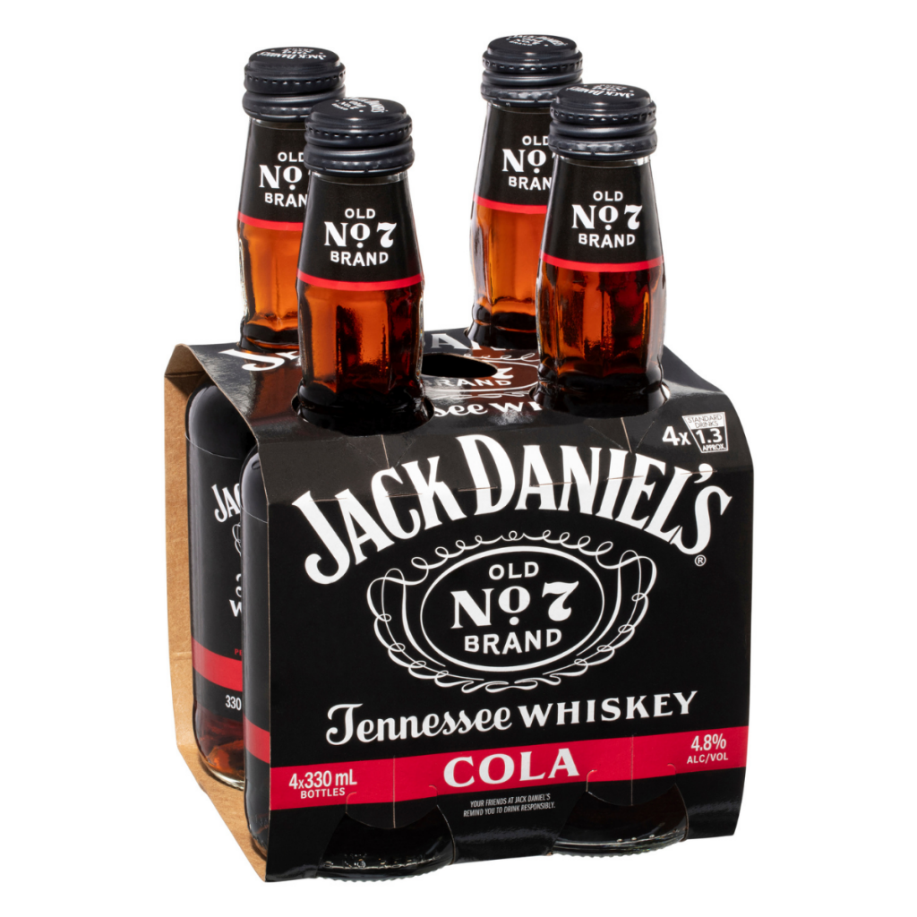 Jack Daniels Whiskey & Cola Bottles 330 ml x 24 Pack