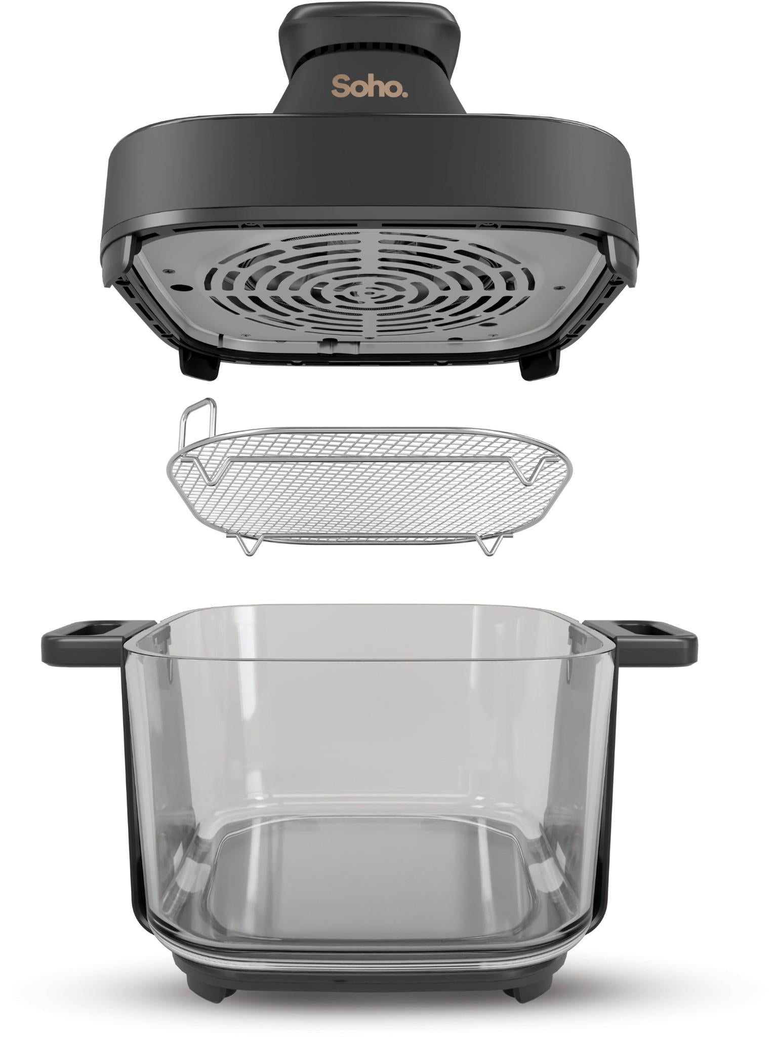 Soho Crystal 6L Glass Air Fryer