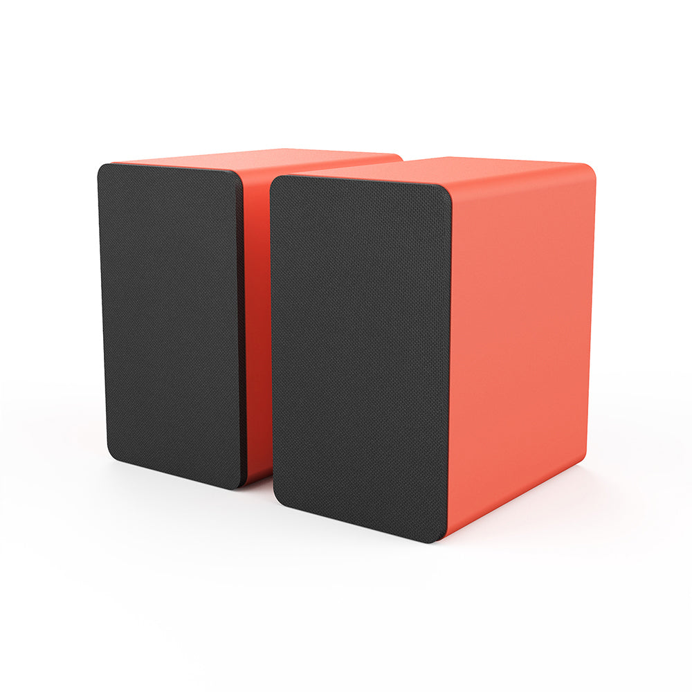 Silcron Rythym SLR05 Wireless Active Bookshelf Speakers with HDMI ARC - Red