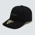 Oakley 6 Panel Stretch Metallic Hat - BLACKOUT - S/M
