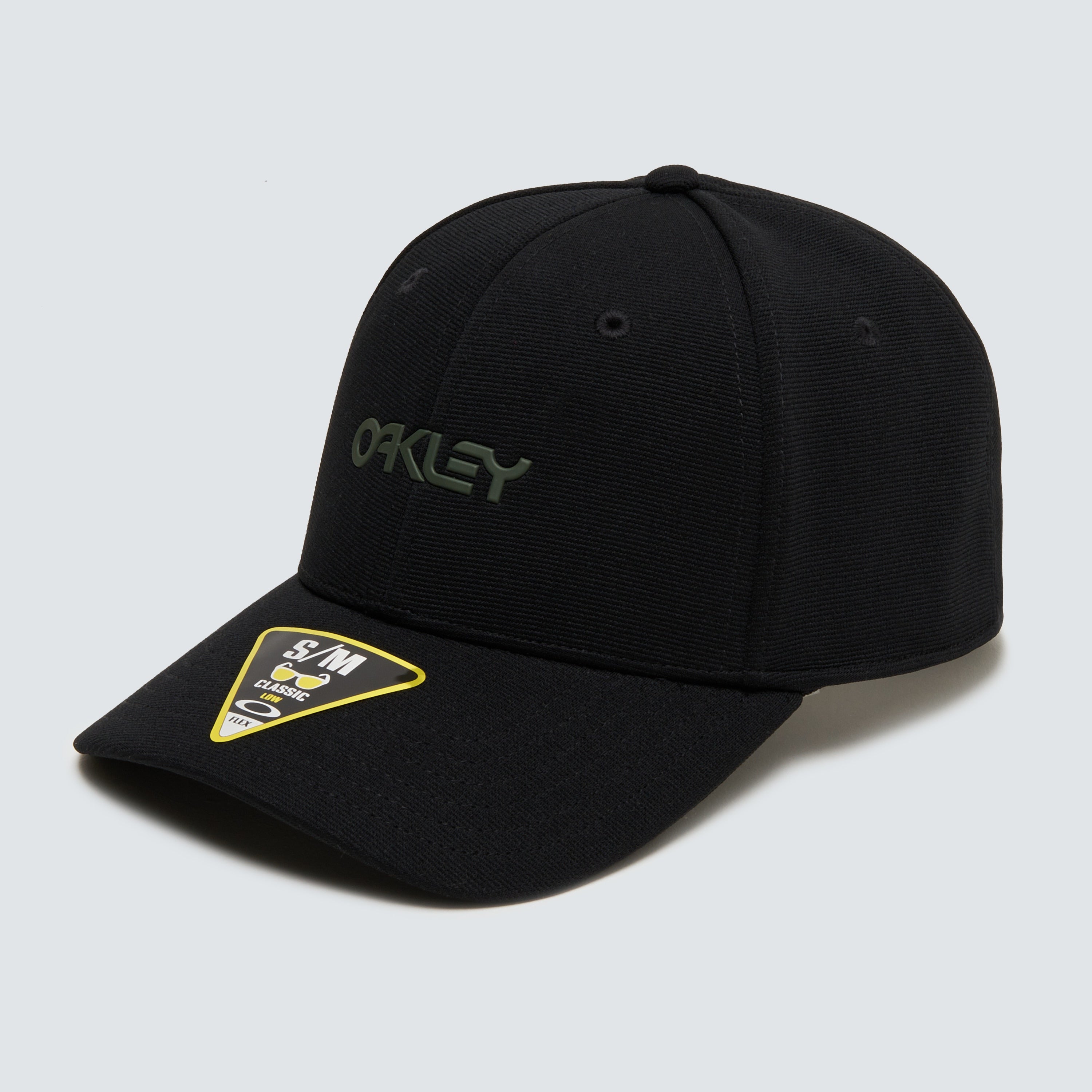 Oakley 6 Panel Stretch Metallic Hat - BLACKOUT - L/XL