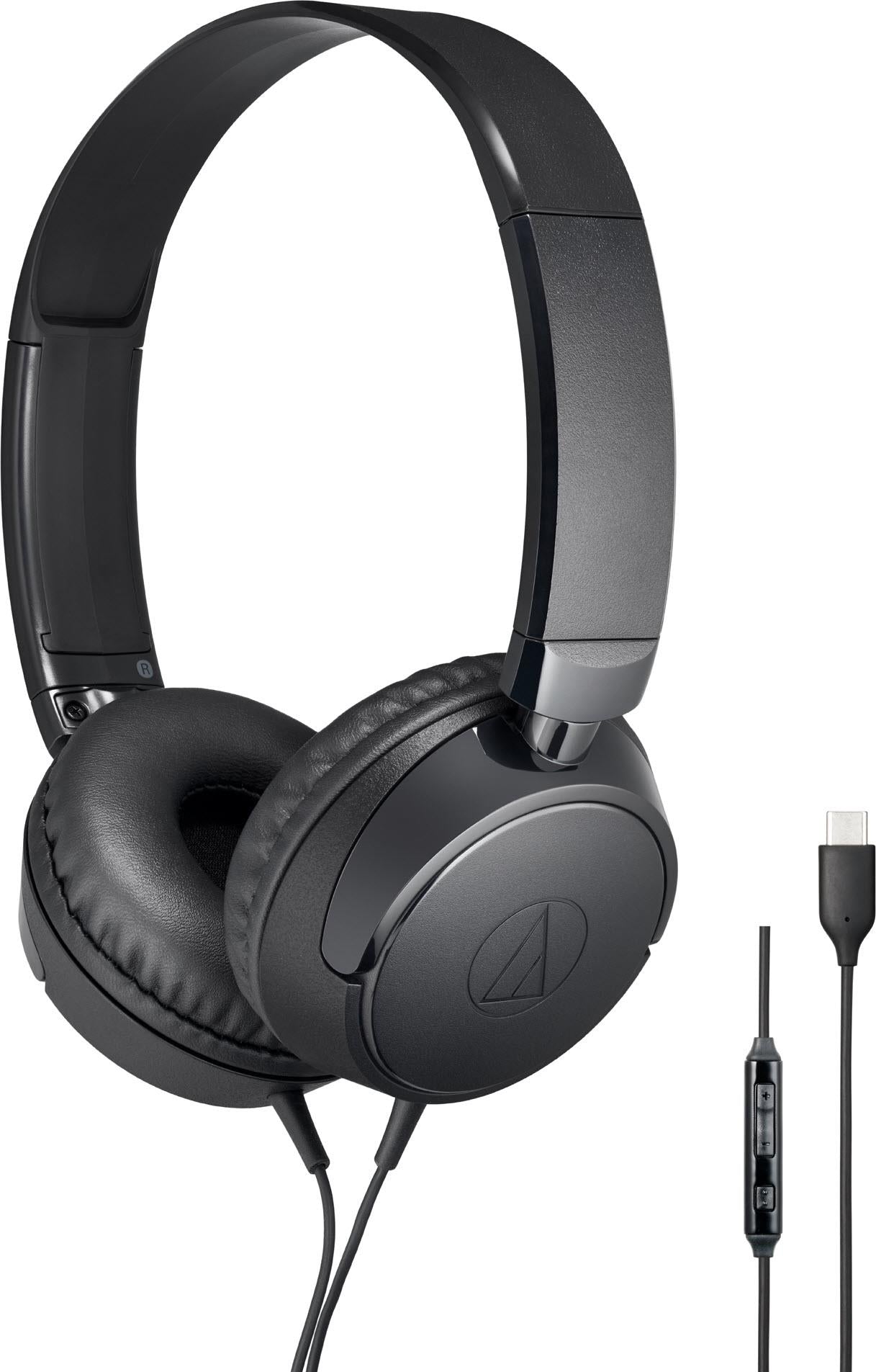 Audio-Technica ATH-S120 USB-C On-Ear Headphones (Black)