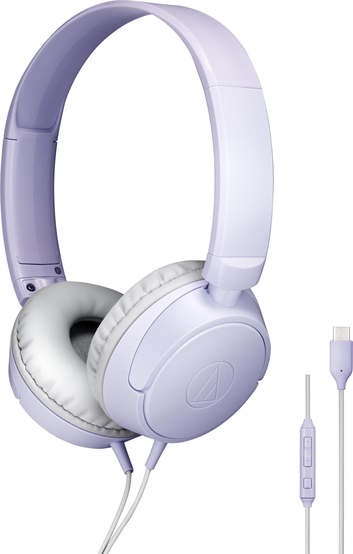 Audio-Technica ATH-S120 USB-C On-Ear Headphones (Light Violet)