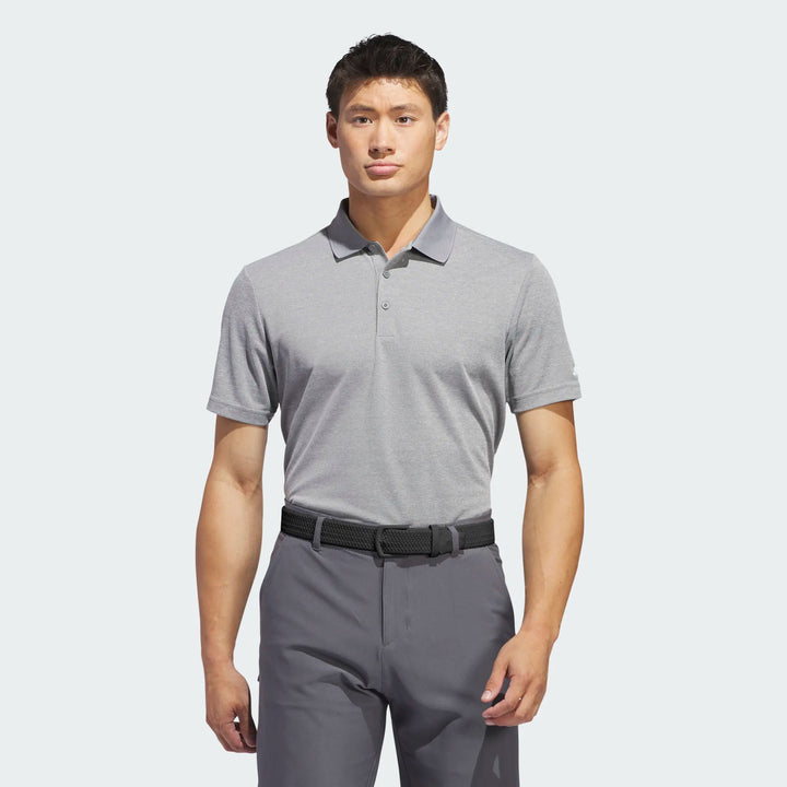 adidas Recycled Mens Polo - Grey Melange / Small