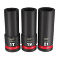 Milwaukee Impact Socket 1/2" 3 Piece Metric Set