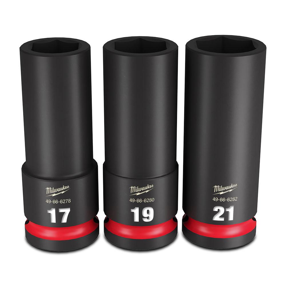 Milwaukee Impact Socket 1/2" 3 Piece Metric Set