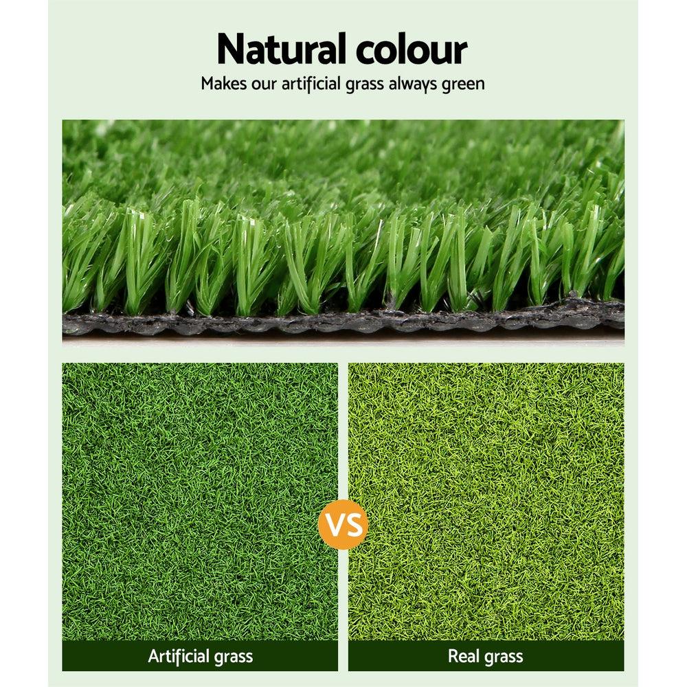 Prime Turf Artificial Grass 2mx10m 10mm Synthetic Fake Lawn Turf Plant Plastic Olive
