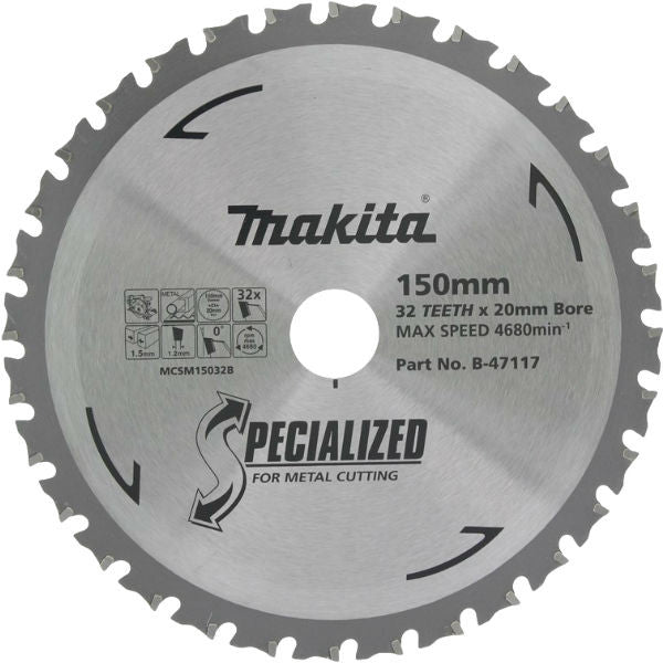 Makita Saw Blade Metal TCT 32T 150mm
