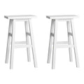 Artiss Bar Stools Kitchen Counter Stools Wooden Chairs White x2