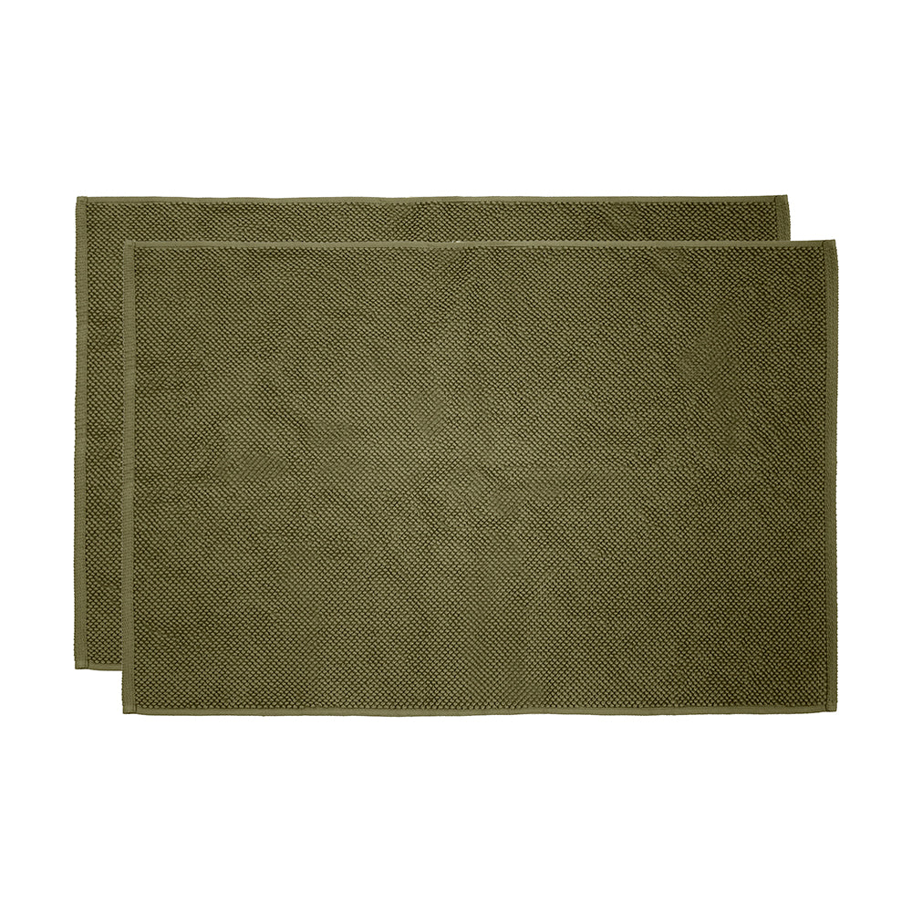 Angove 2pack Bath Mat 50x80cm Olive