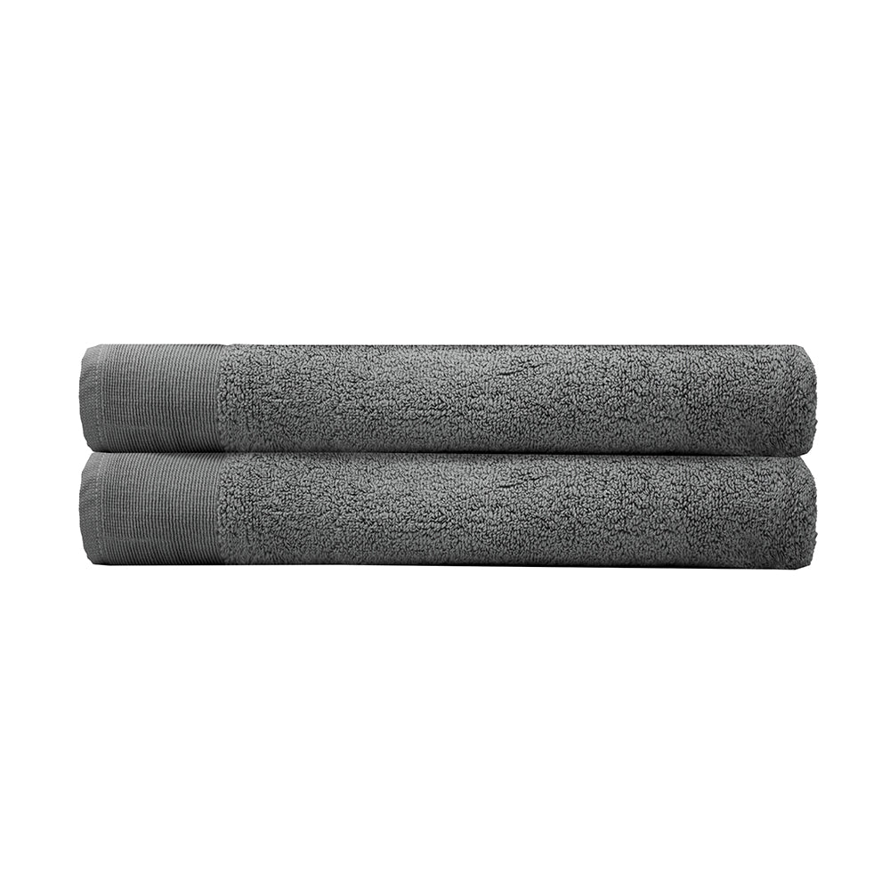 Elvire Bath Sheet 2 Pack Pewter