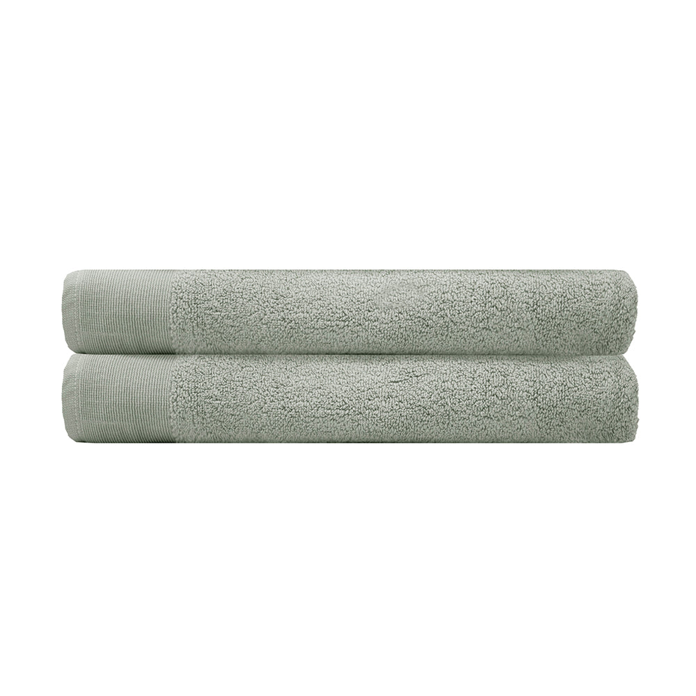 Elvire Bath Sheet 2 Pack Sage