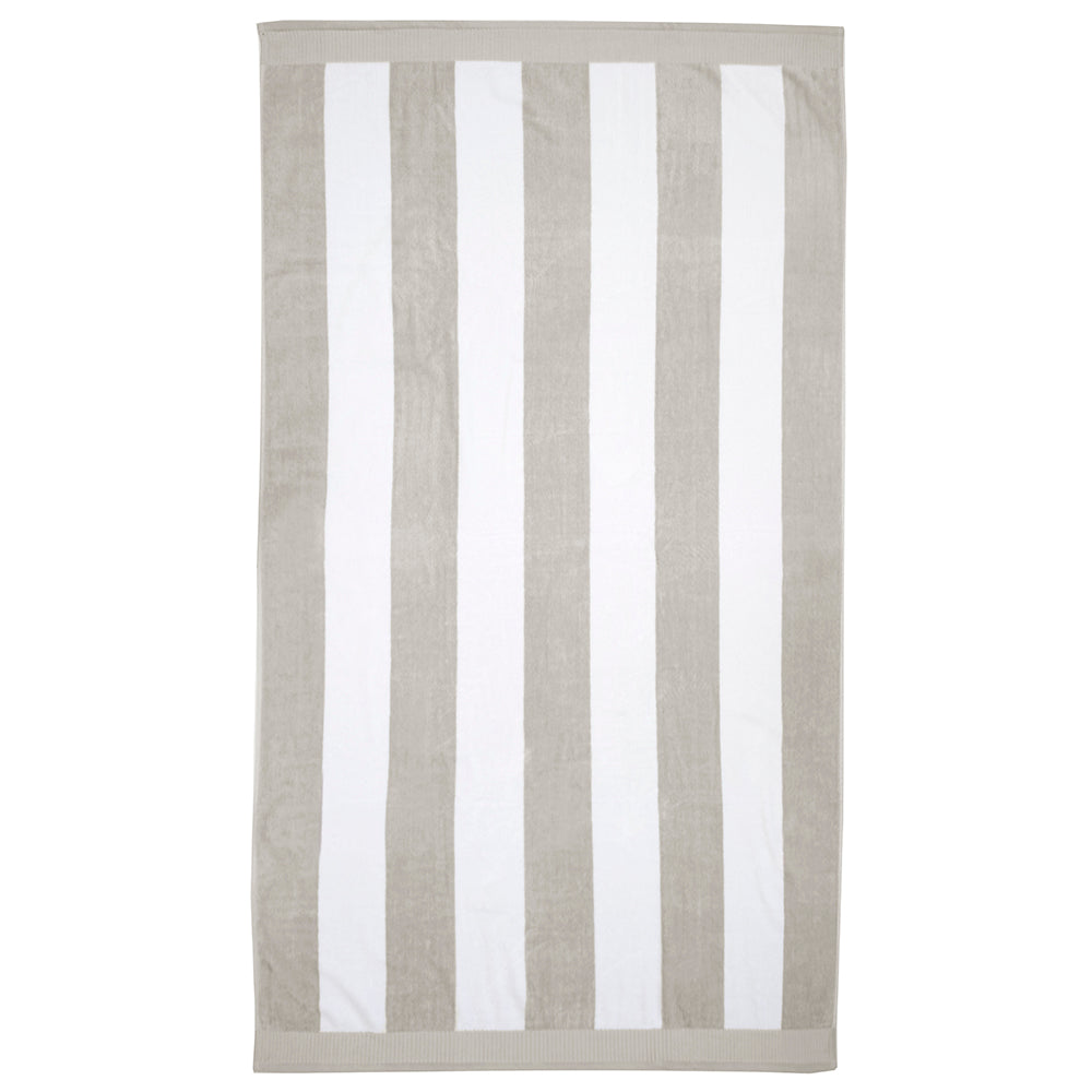 ClaSic Stripe Beach Towel Pebble Beige - Beach Towel