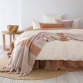 Lores Quilt Cover Set Stone Double